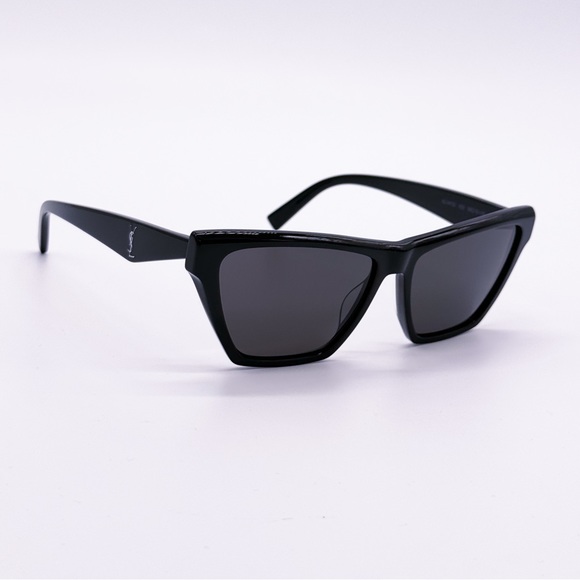 NEW SAINT LAURENT SUNGLASSES SL M103 002 CAT EYE WOMEN BLACK EYEWEAR - Picture 4 of 11